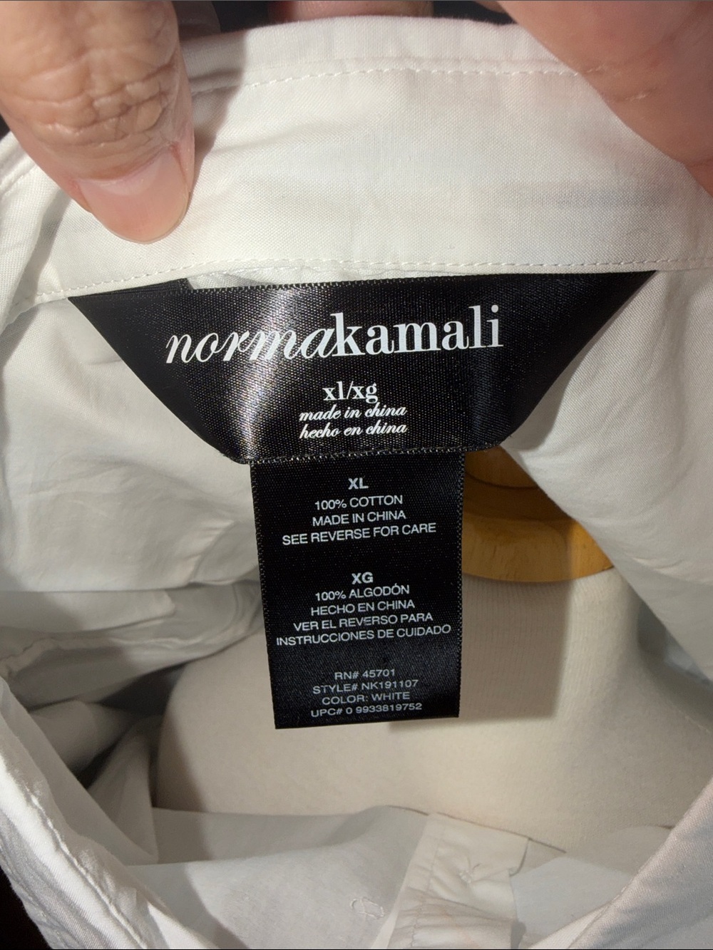 Norma Kamali White Long-Sleeve Shirt Dress - Picture 6 of 6